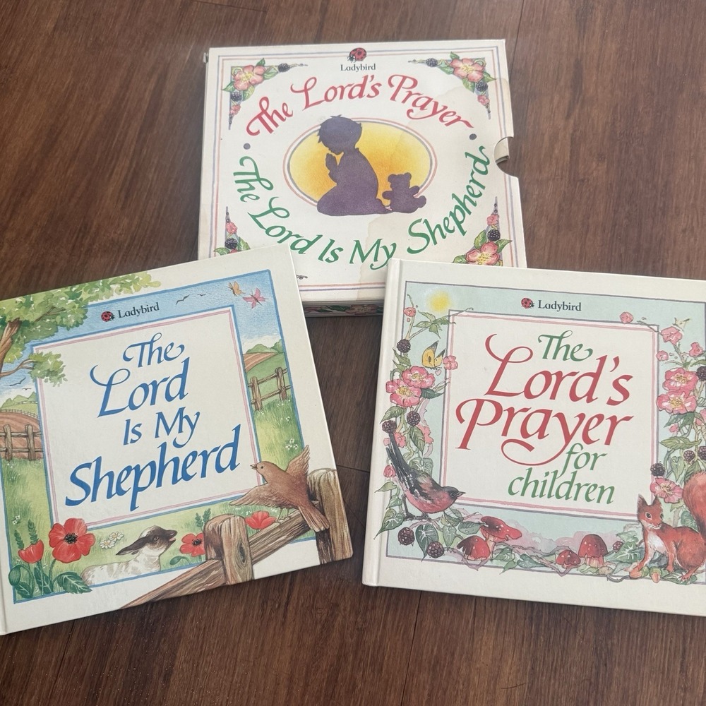 Vtg Christian Books Lords Prayer & Lord Is My Shepherd Ladybird 1980s Childrens